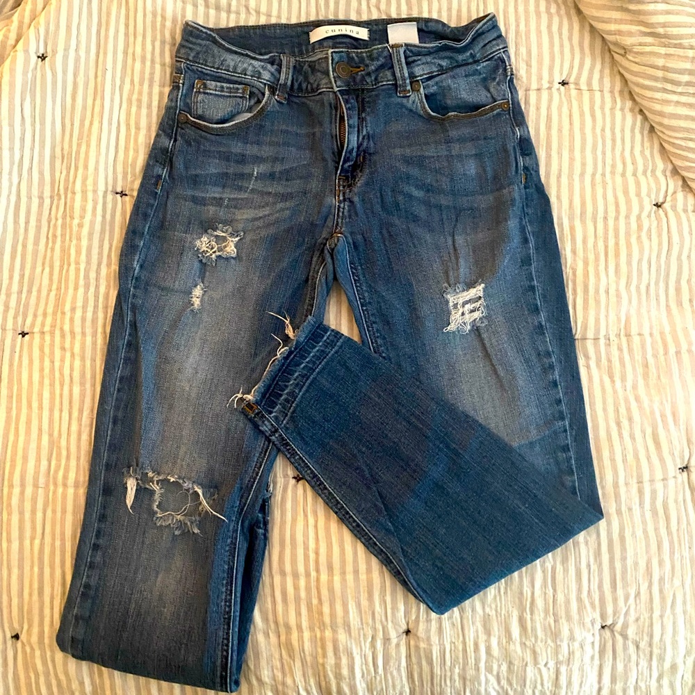 Eunina “Kitty” Low Rise Skinny Crop Jeans Size 26